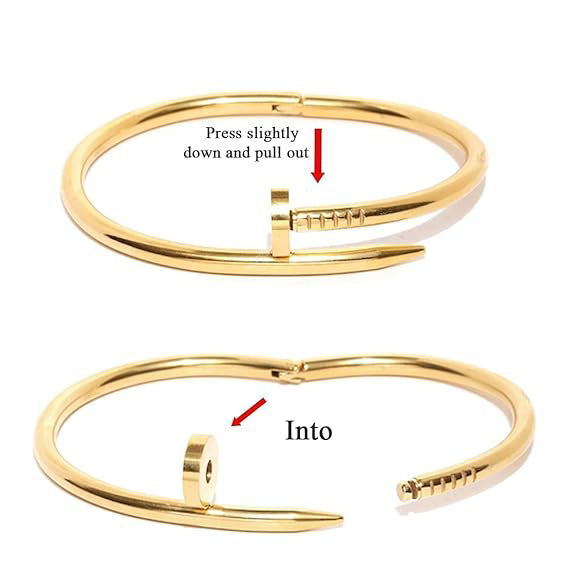 18K Gold-Plated Anti-Tarnish Nail Bracelet 3