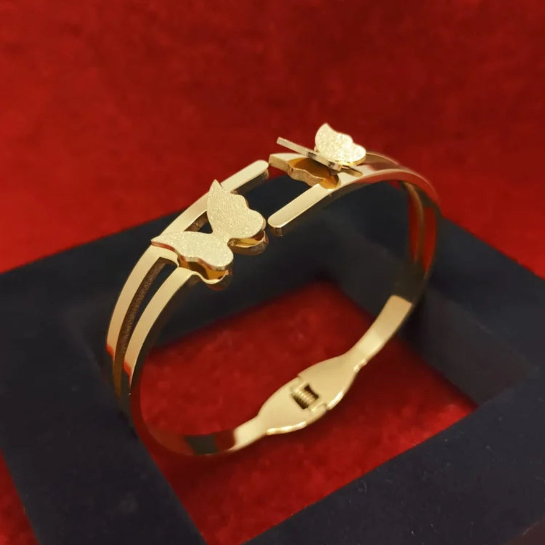 Anti Tarnish Double Butterfly Bracelet