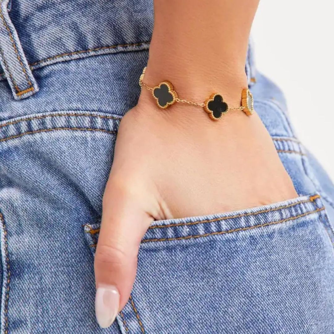 Clover Bracelet for Women - 18K Gold Plated & Anti Tarnish