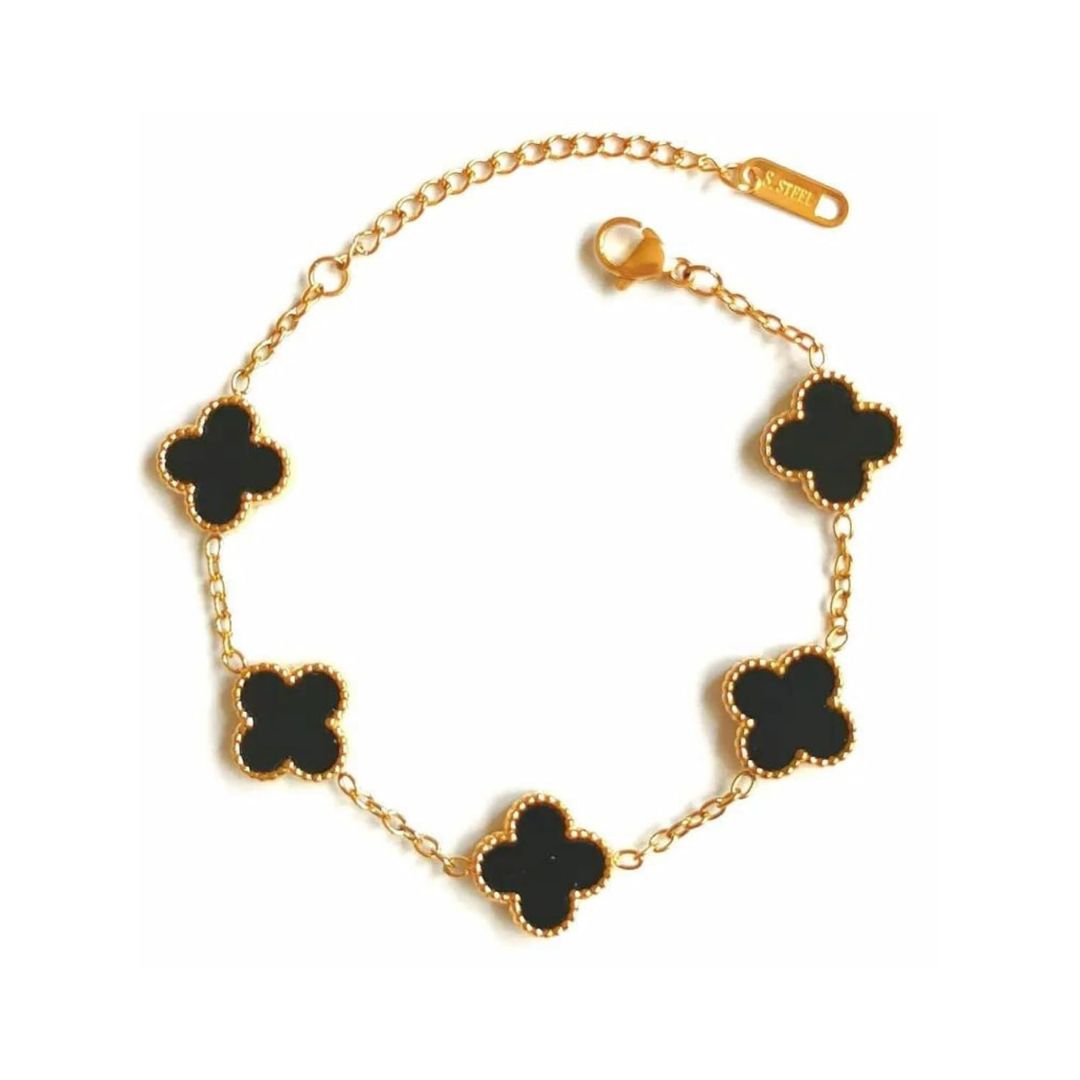 Clove Bracelet + Hoops Earrings + Love Heart Pendant Combo