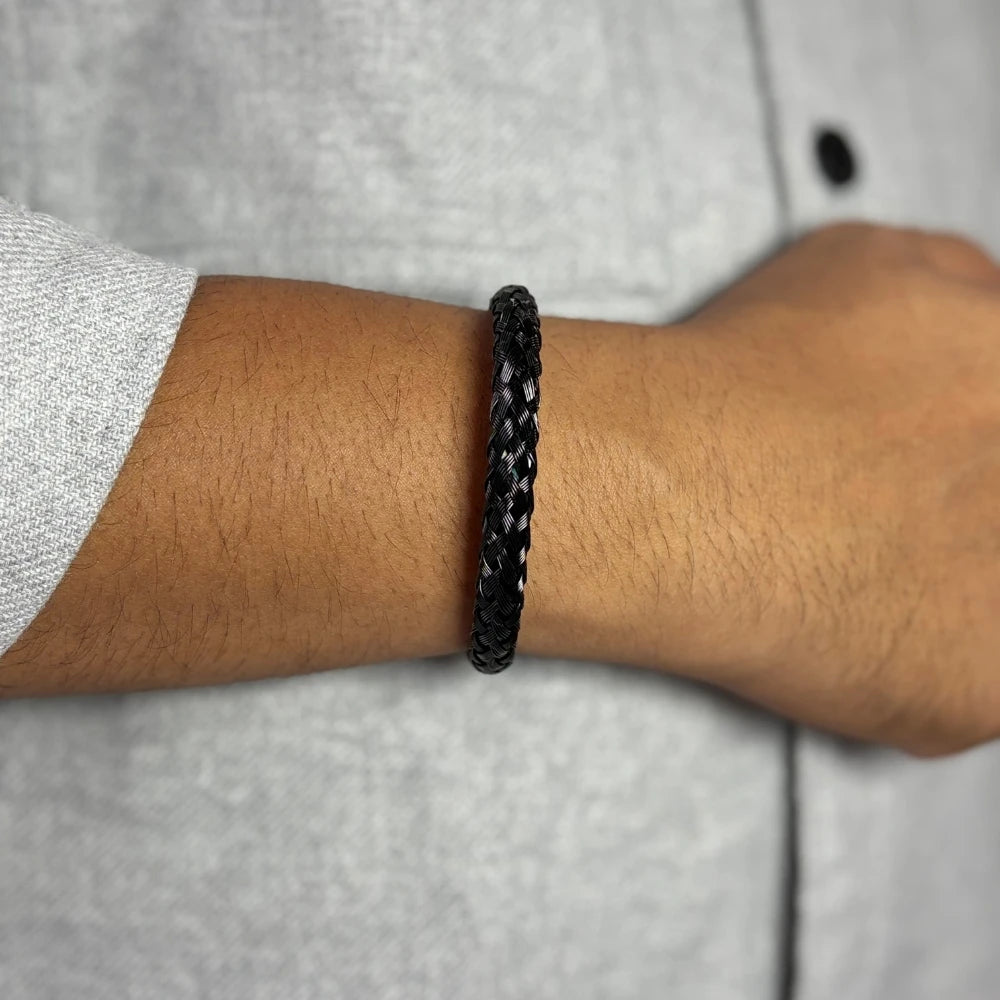 Braided Noir Bracelet for Men