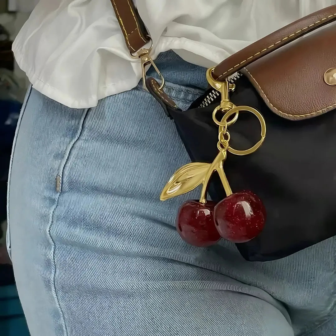 Cherry Bag Charm - 18k Anti Tarnish Accessories
