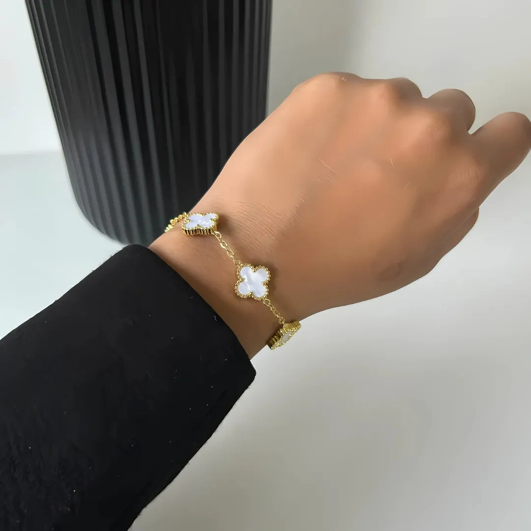 Clover Bracelet for Women - 18K Gold Plated & Anti Tarnish
