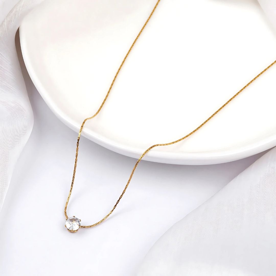 Dainty Diamond + Sweetheart Heart Pendant Combo