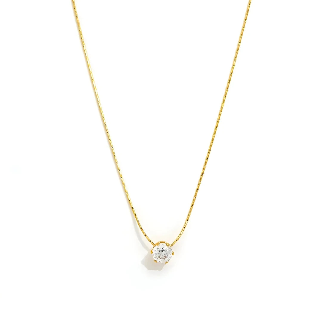Dainty Diamond Dainty Stone Gold Pendant