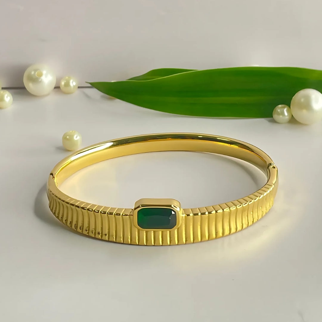 Enchanting Stone Bangle Bracelet