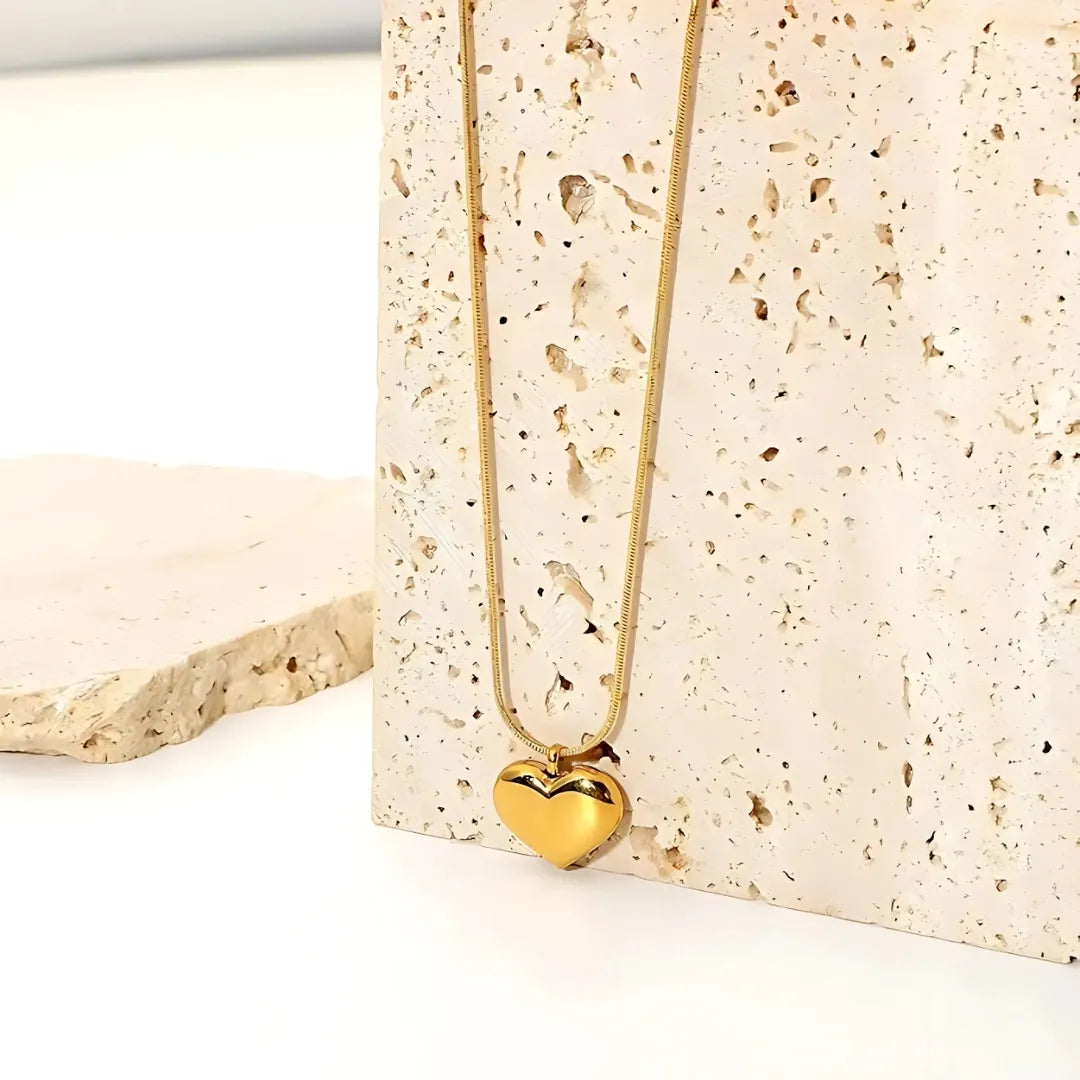 Laila Heart Pendant - 18k Gold Plated Pendant