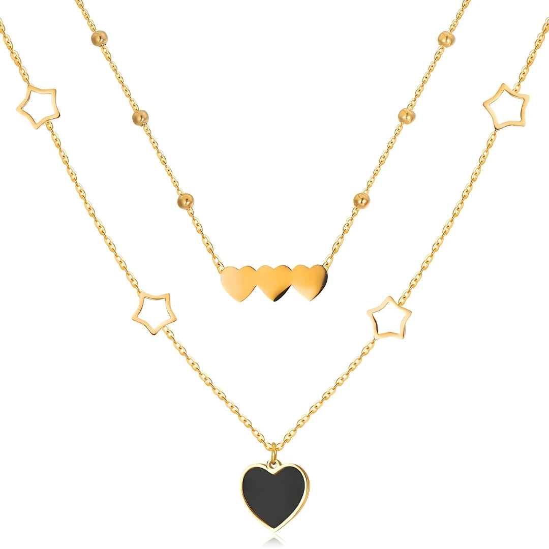 Love Heart Layered Necklace