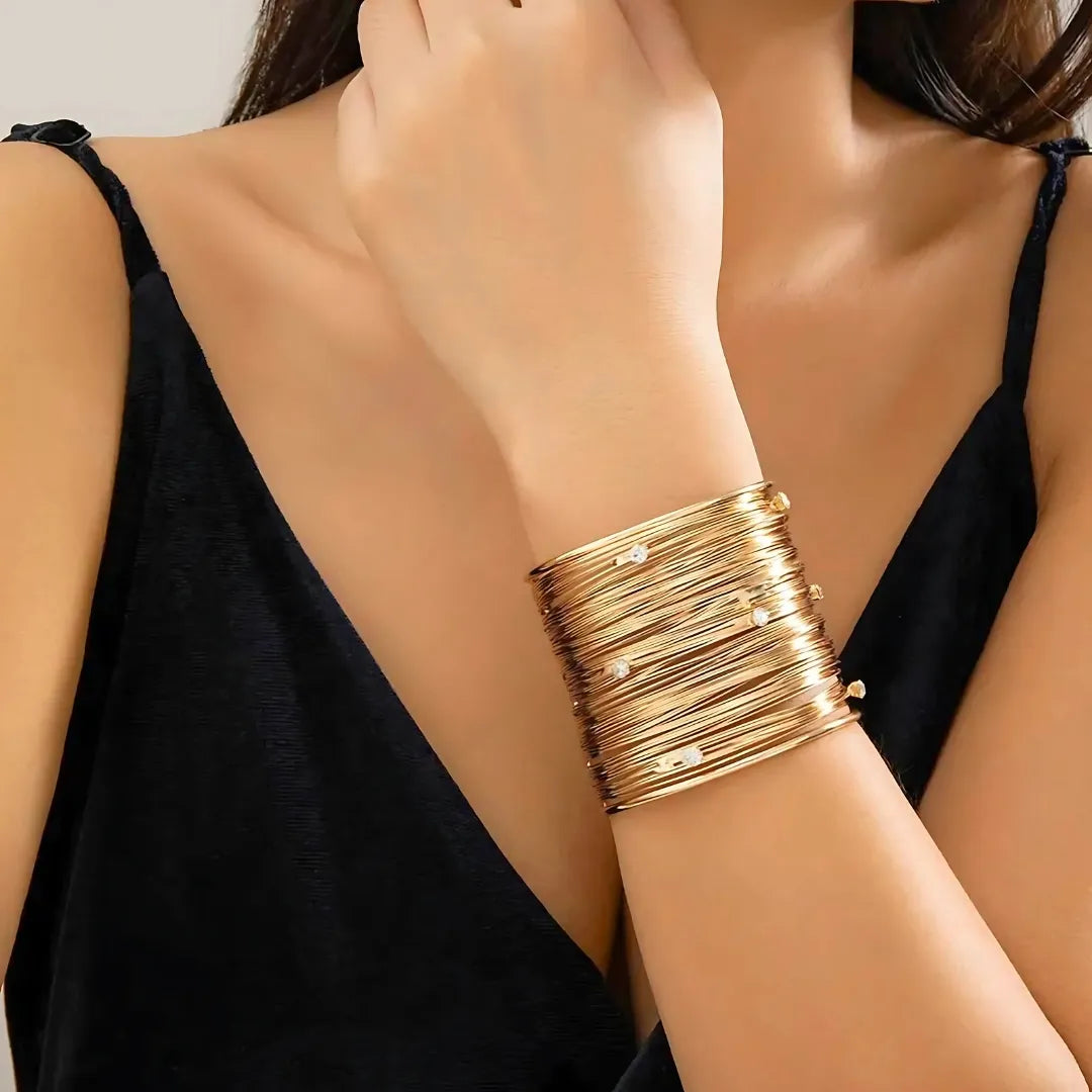 Luxe Boho Cuff Bracelet - 18k Gold Plated Bracelet