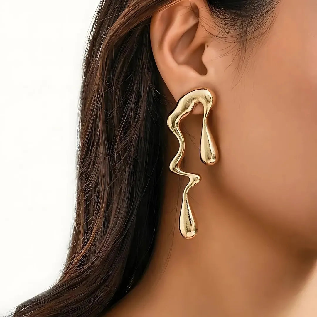 Melting Mania Earrings - 18K Gold Plated Anti Tarnish Earrings