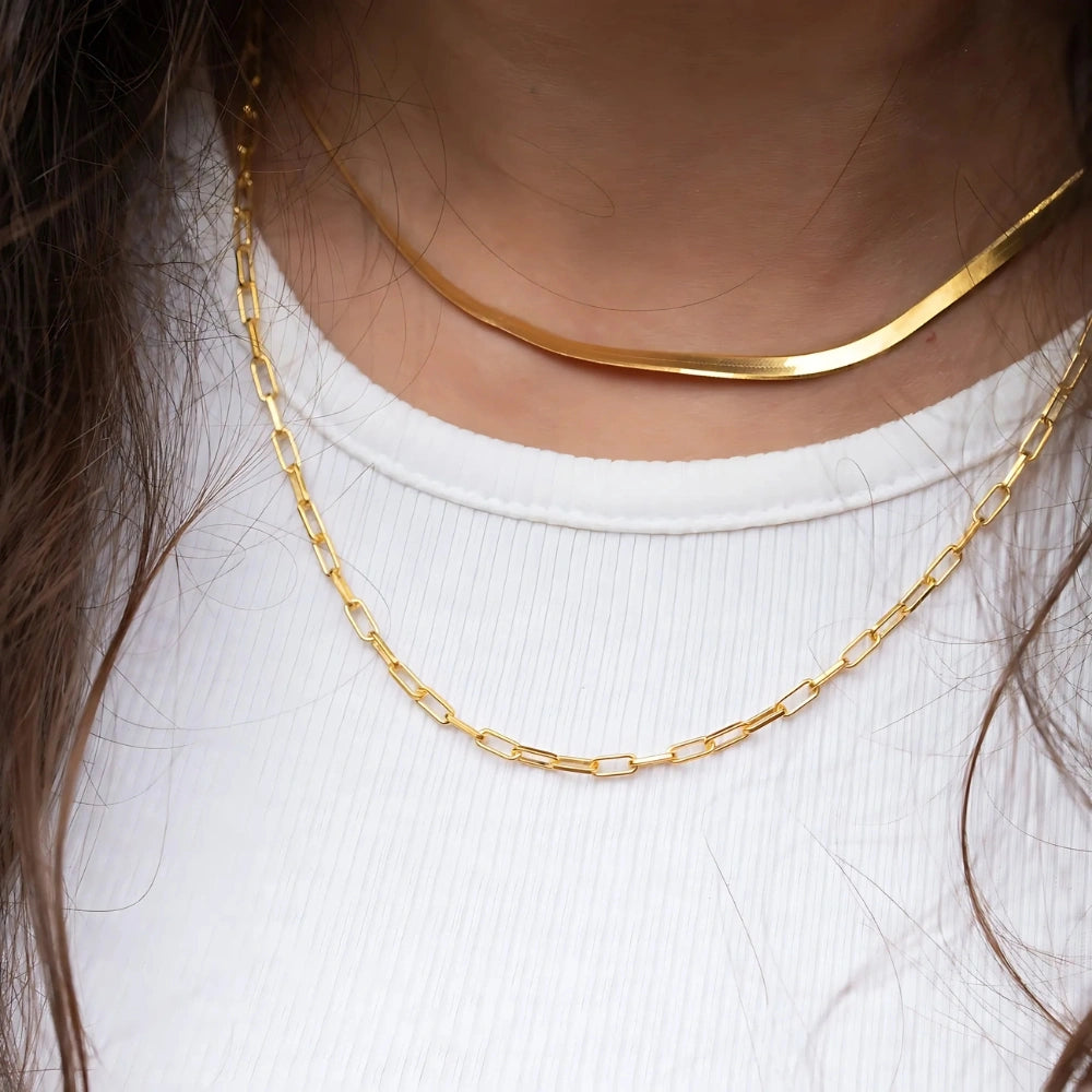 Snake Chain + Dainty Diamond Combo