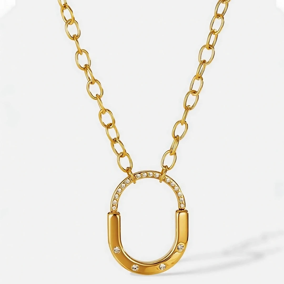 Sansa Diamond Lock Necklace