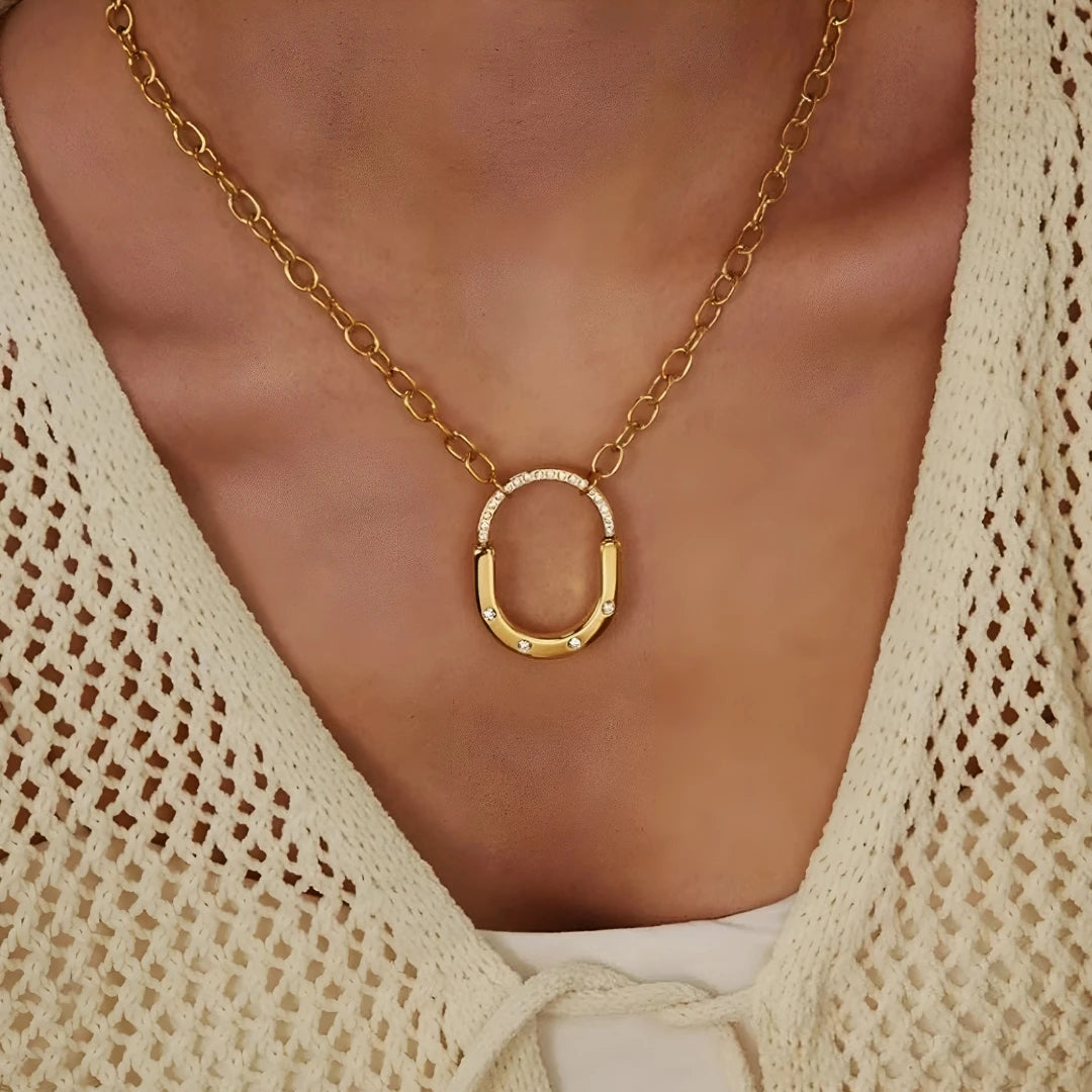 Sansa Diamond Lock Necklace