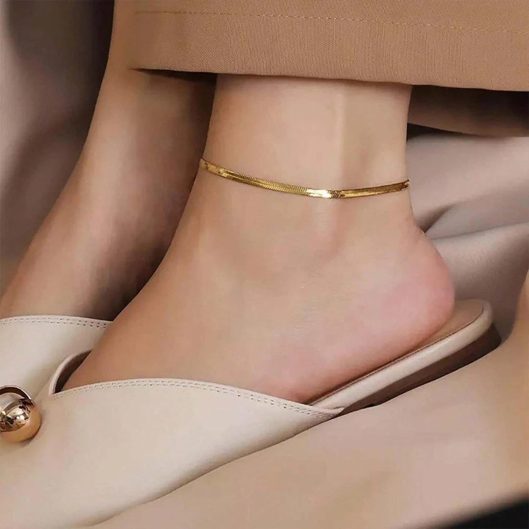 Snake Anklet - 18k Gold Plated