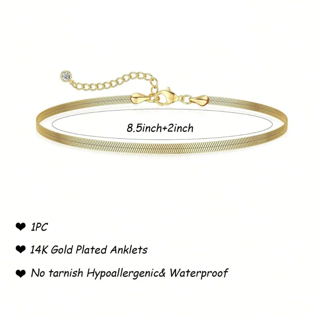 Snake Anklet - 18k Gold Plated