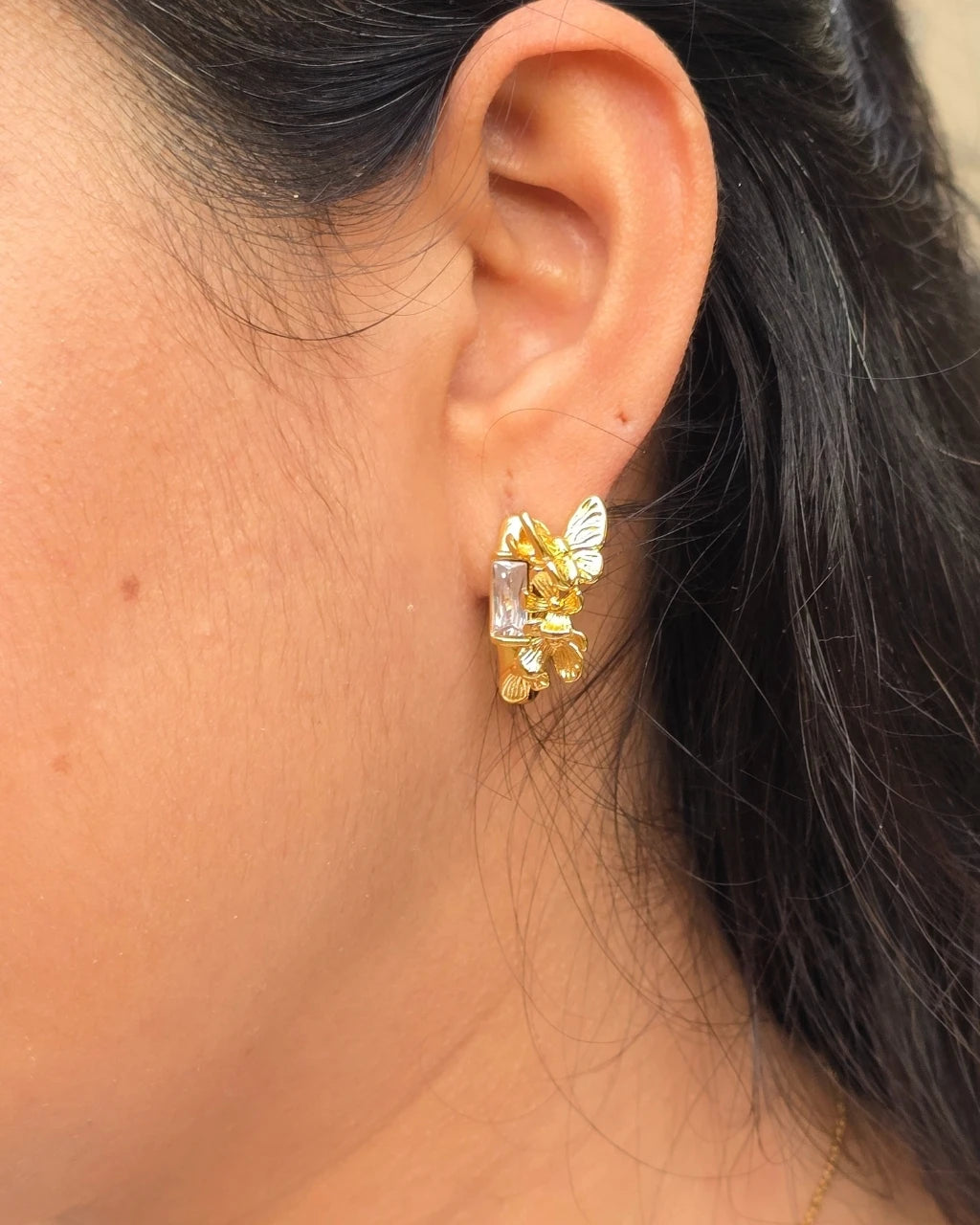 Snowflake 18K Gold plated Earrings