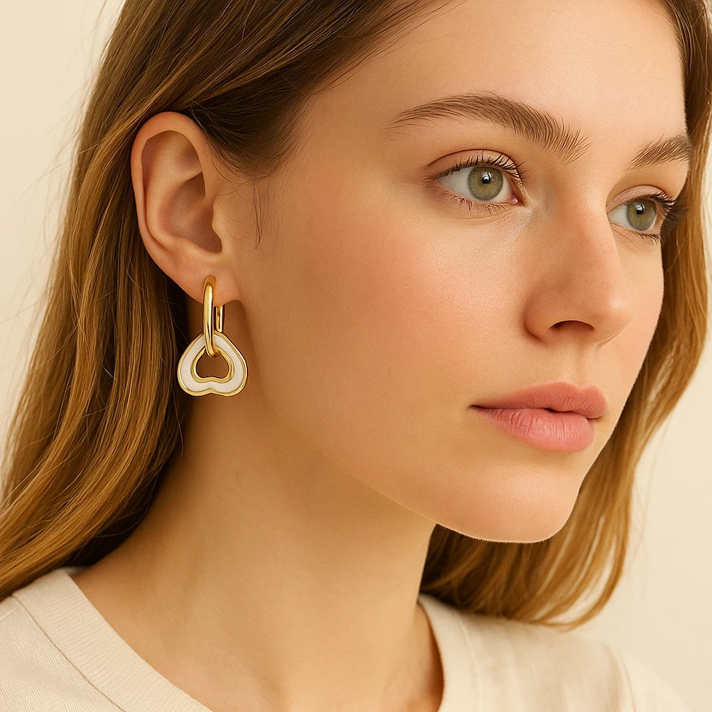 SweetHeart Earrings - 18k Anti Tarnish Earrings