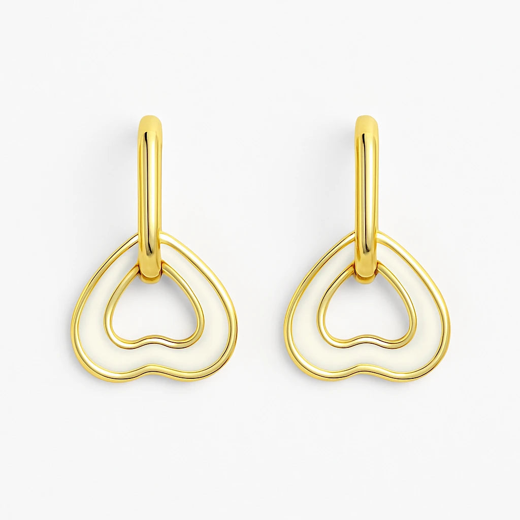 SweetHeart Earrings - 18k Anti Tarnish Earrings