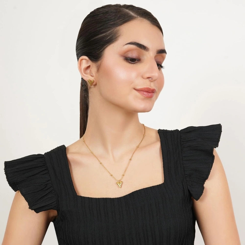 Sweet Heart Earrings - 18K Gold Plated Demi Fine Earrings