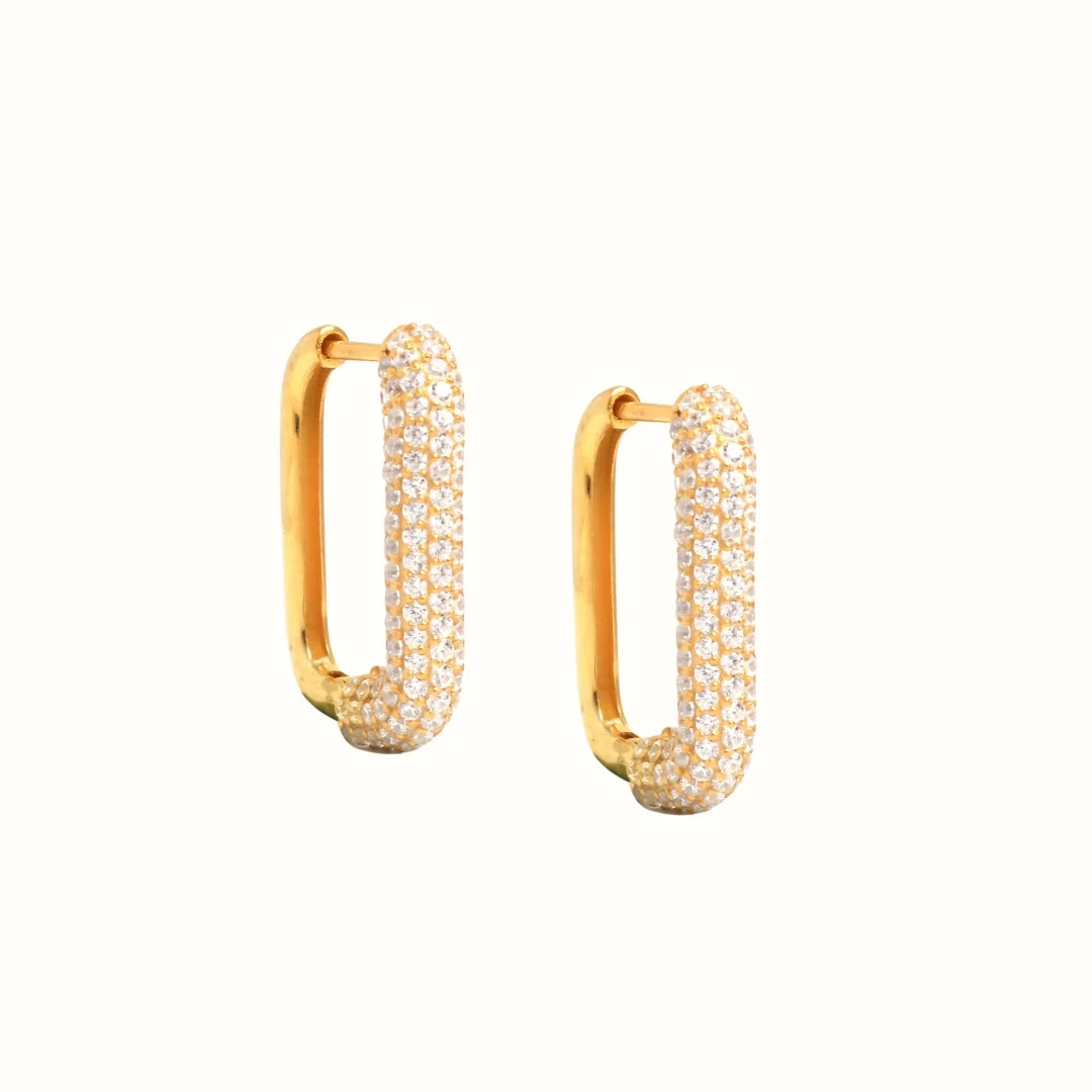 Sweetpea Zircon 18k Gold Plated Earrings