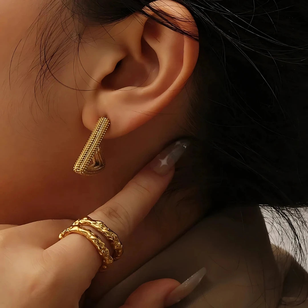 Taylor Knot Hoops - 18K Gold Plated Earrings