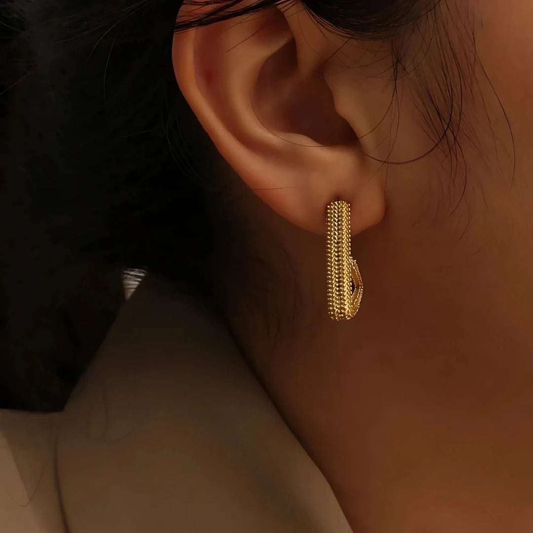 Taylor Knot Hoops - 18K Gold Plated Earrings