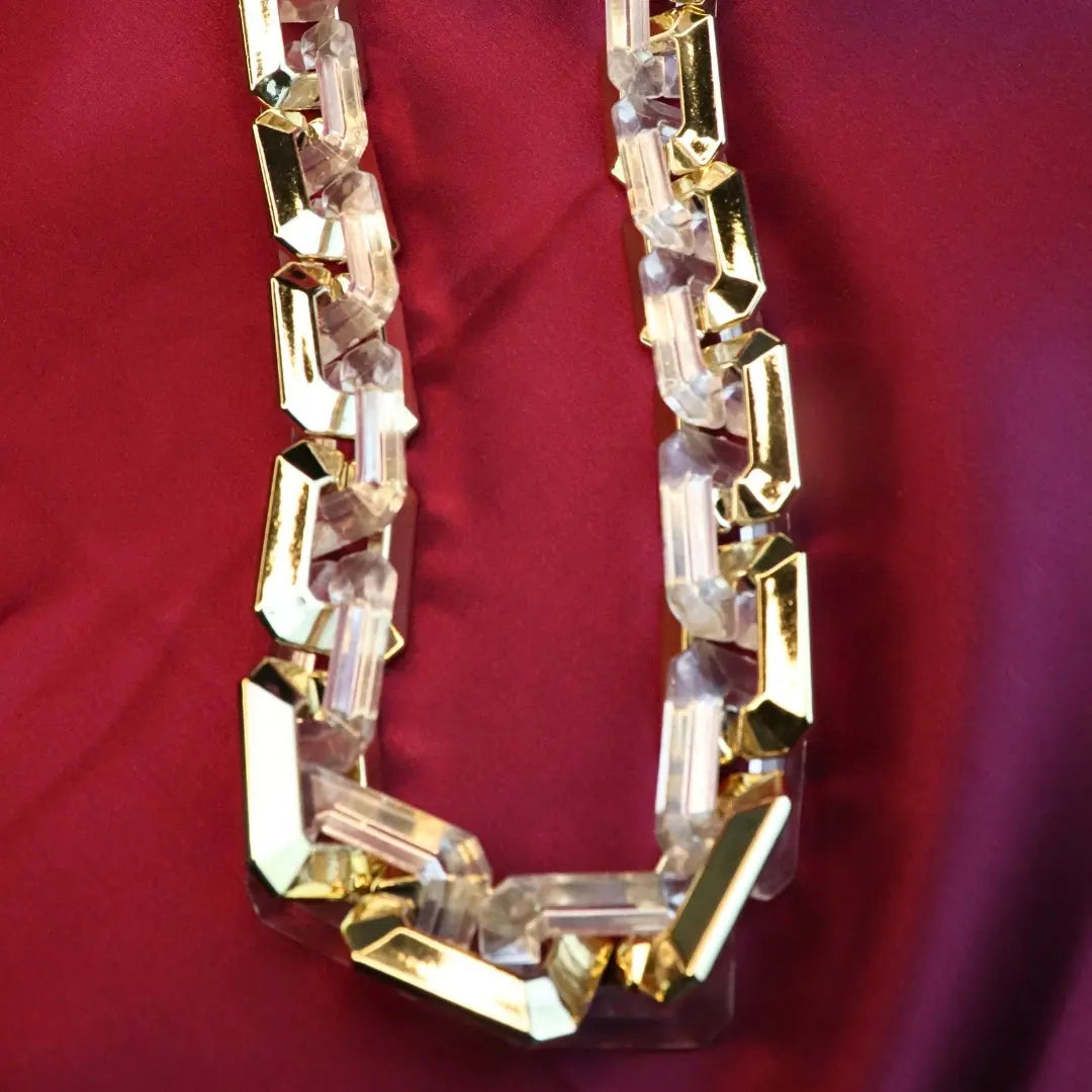 Golden Transparent Chain Neckpiece