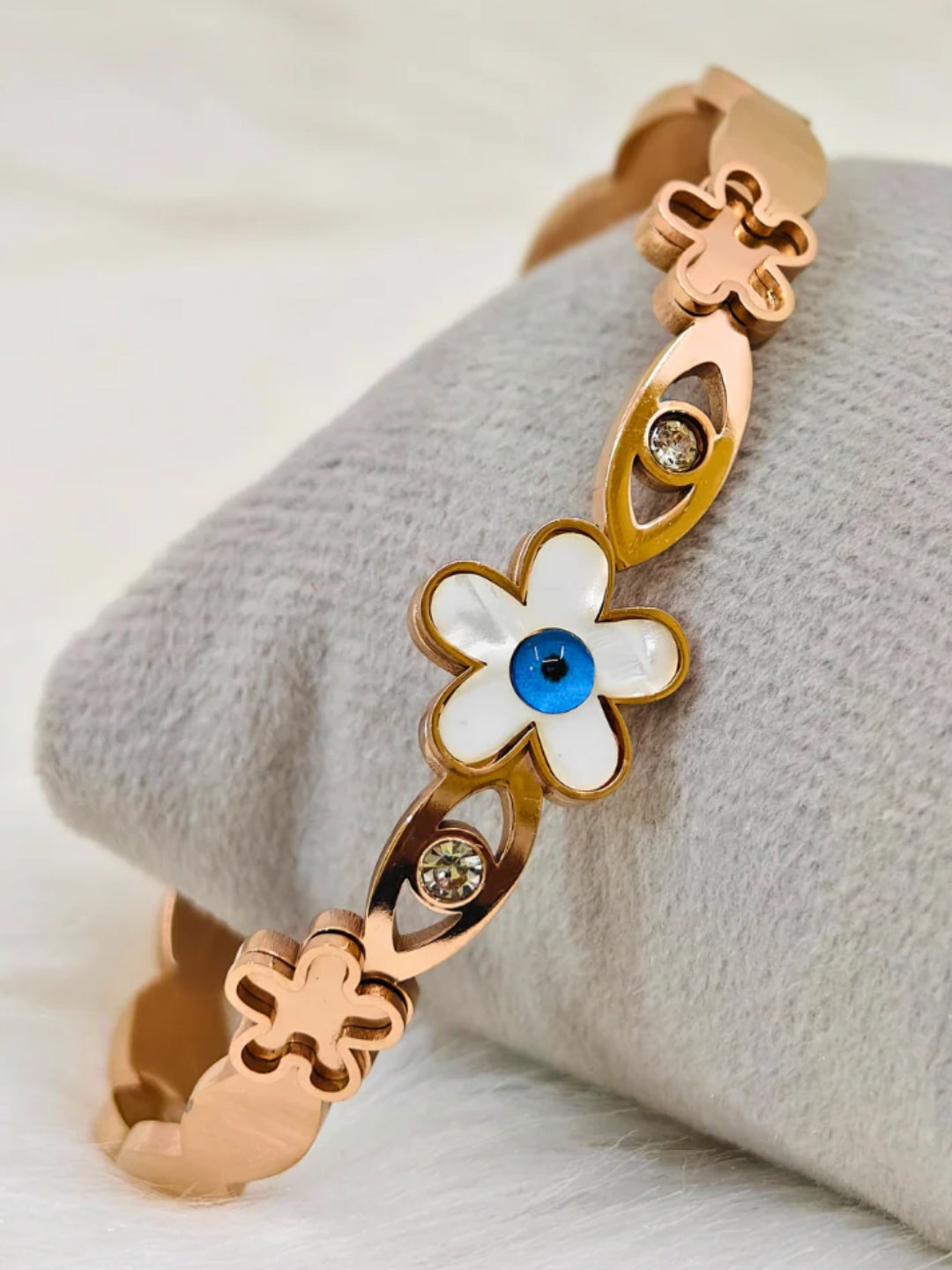 Flower Evil Eye Bracelet