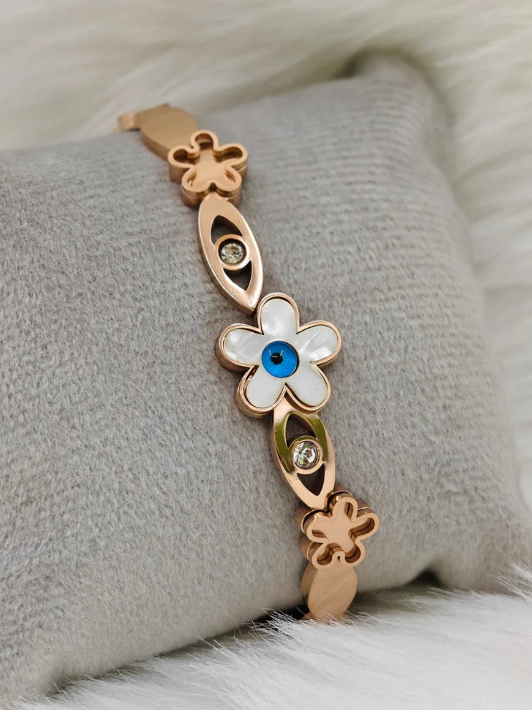 Flower Evil Eye Bracelet