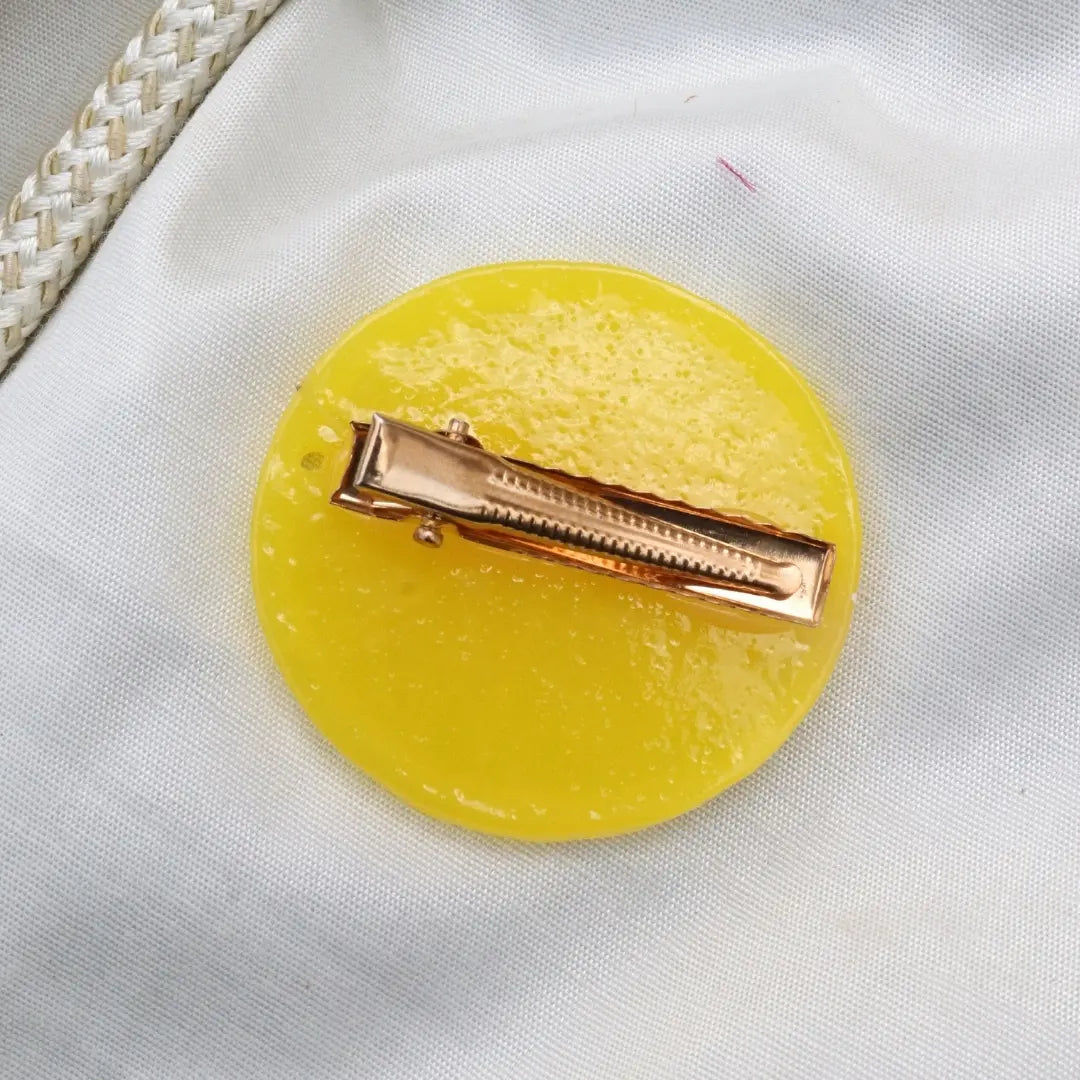 Yellow Lemon Slice Baby Clip