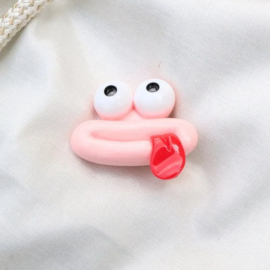 Pink Funny Face Baby Clip