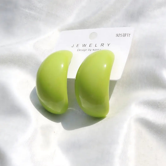 Green Funky Earrings