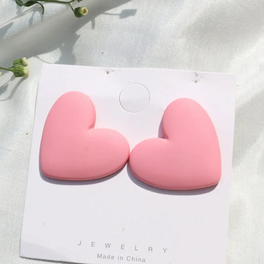 Pink Heart Earrings