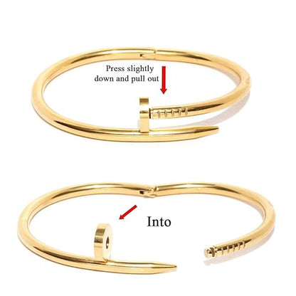 18K Gold-Plated Anti-Tarnish Nail Bracelet