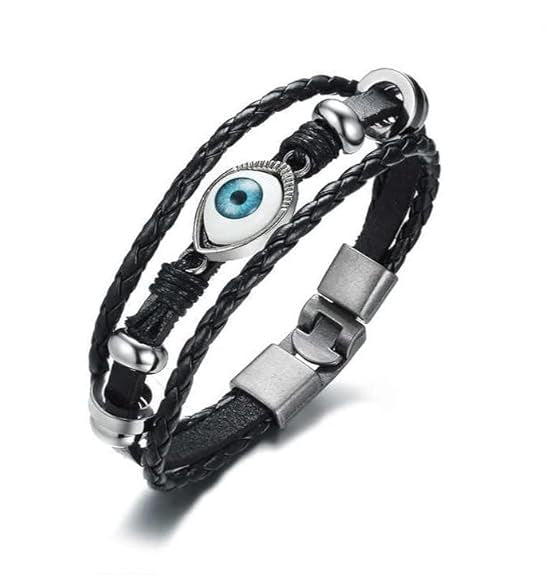 Evil Eye Leather Men Wrist Band