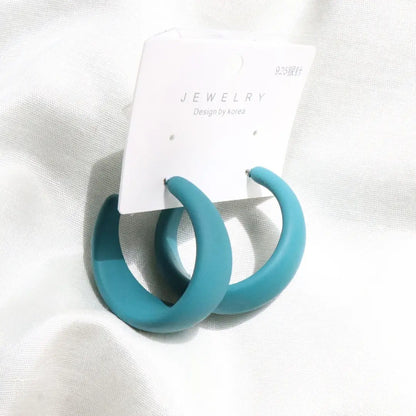 Teal Hoop Earrings