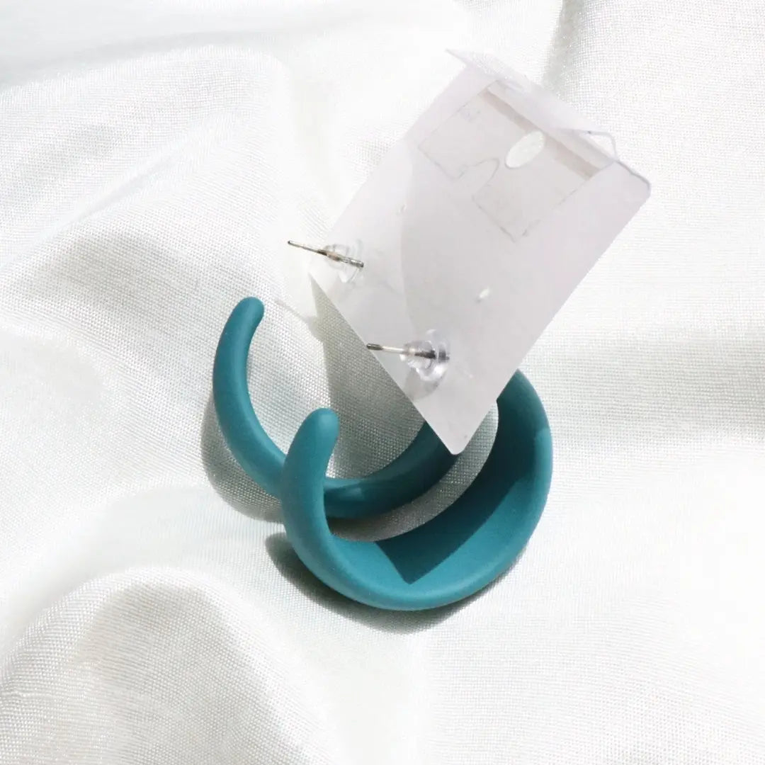 Teal Hoop Earrings