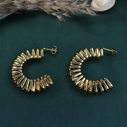 Anti Tarnish Zig Zag Earrings