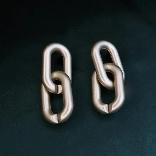 Matte Finish Chain Earrings