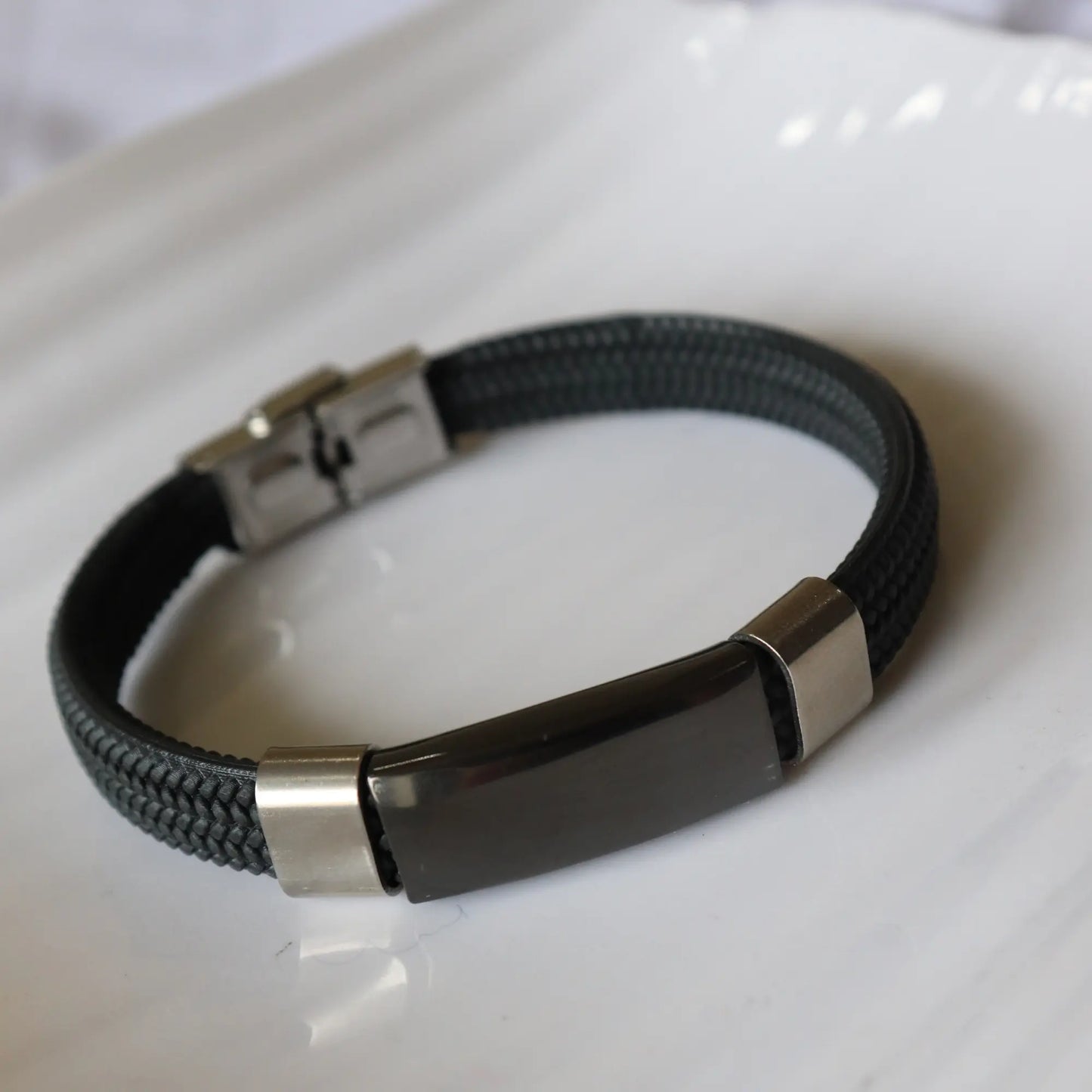 Men Plain Leather Wrist Band