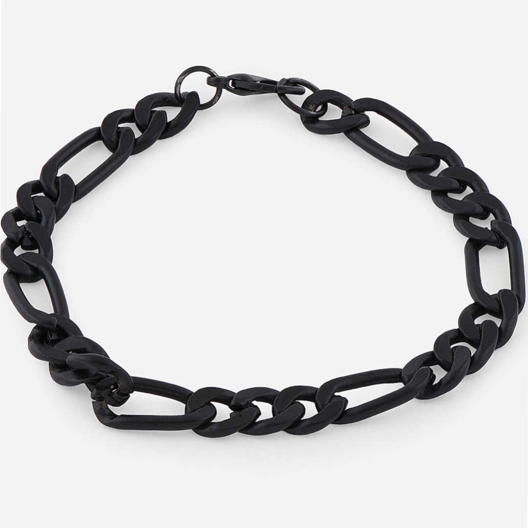 Men Black Chain Stainless Steel Bracelet