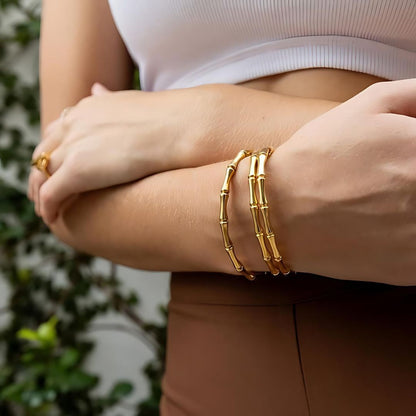 Bamboozle 18K Gold Plated Cuff Bracelet