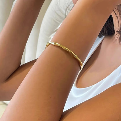 Bamboozle 18K Gold Plated Cuff Bracelet