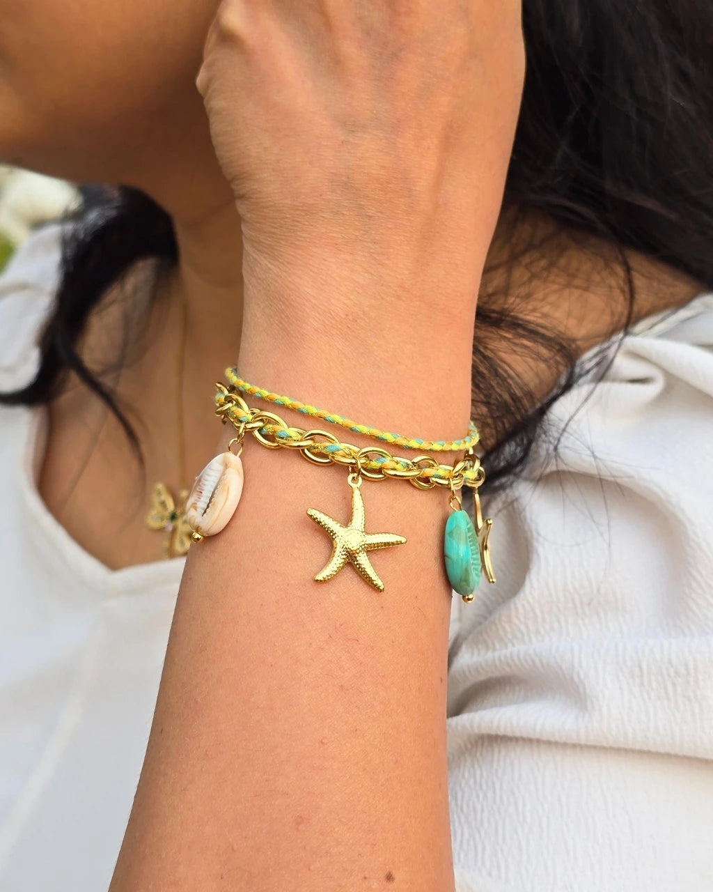 Beach Babe Chain Bracelet - 18k Anti Tarnish