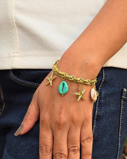 Beach Babe Chain Bracelet - 18k Anti Tarnish