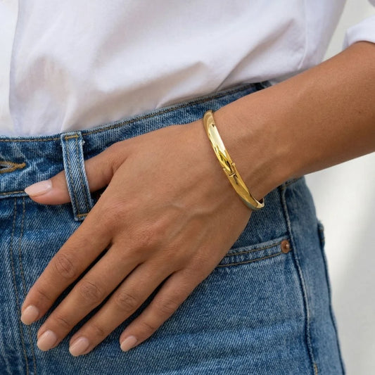 Classic Sleek Bangle – 18K Gold Plated