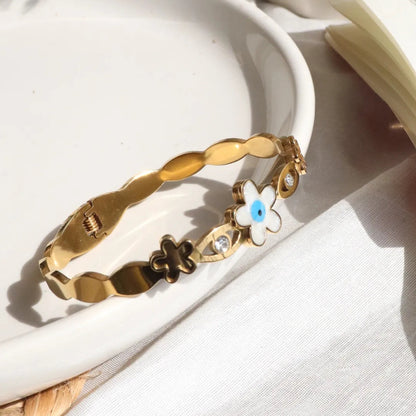 Flower Evil Eye Bracelet
