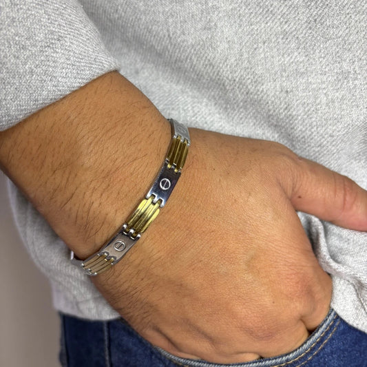 Fusion Bracelet for Men - Anti-Tarnish Two-Tone Stainless Steel Bracelet