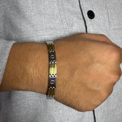 Fusion Bracelet for Men - Anti-Tarnish Two-Tone Stainless Steel Bracelet