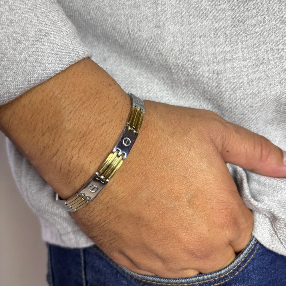 Fusion Bracelet for Men - Anti-Tarnish Two-Tone Stainless Steel Bracelet